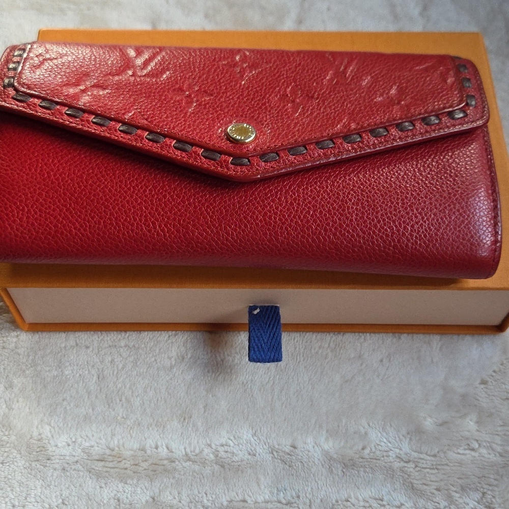 Louis‎ Vuitton Empreinte Red Leather Wallet - Picture 2 of 8
